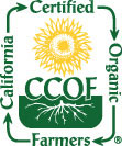 Purity Organics Certified organic by the California Certified Organic Farmers. ccof certified organic California almonds.
